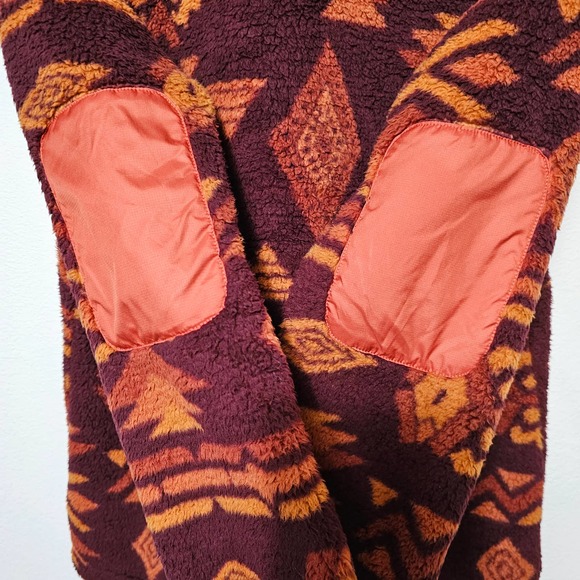 THE NORTH FACE Women's Campshire Pullover Hoodie Deep Garnet Red Geo Print Sz S - Picture 7 of 13